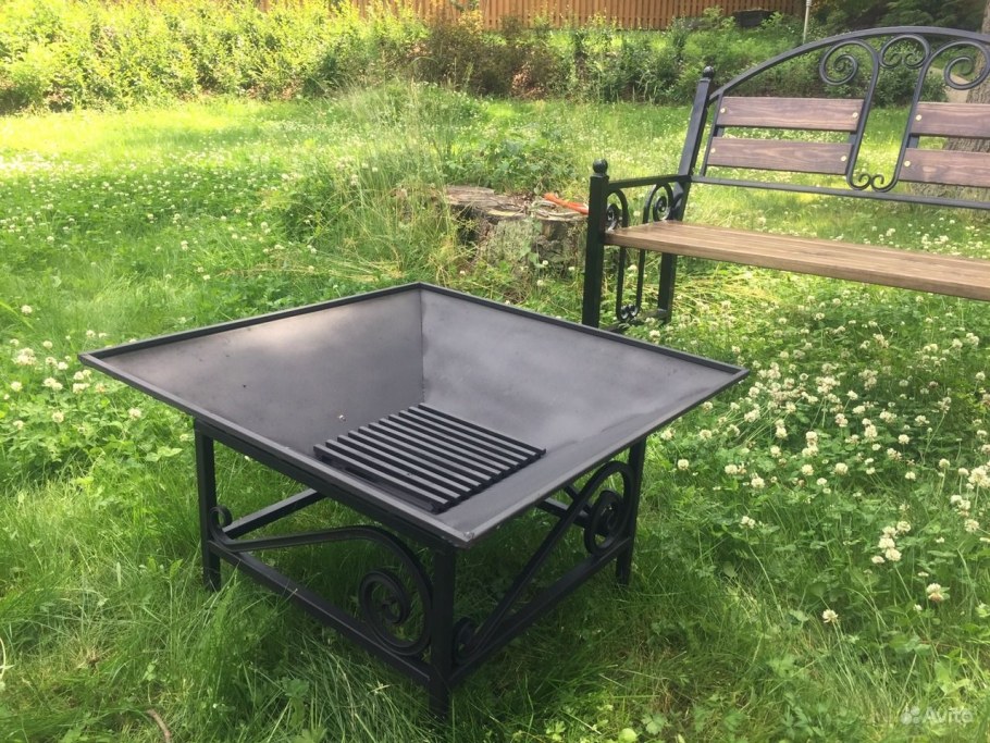 Чаша для костра прямоугольная