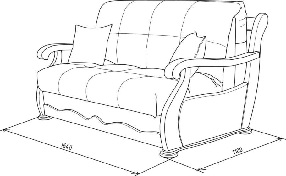 Диван аккордеон без подлокотников 120 на металлокарк металлокаркасе