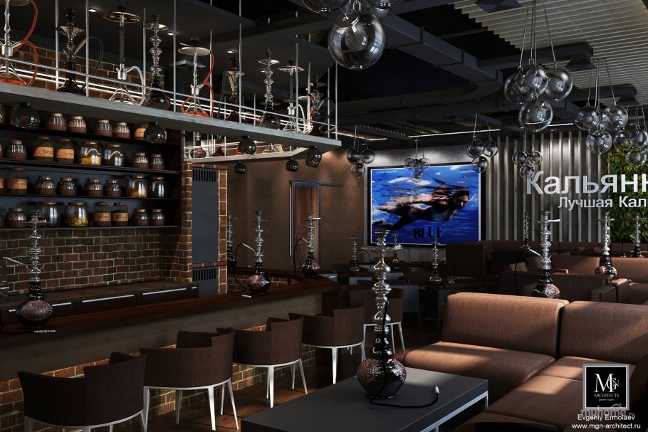 Интерьер кафе кальянной