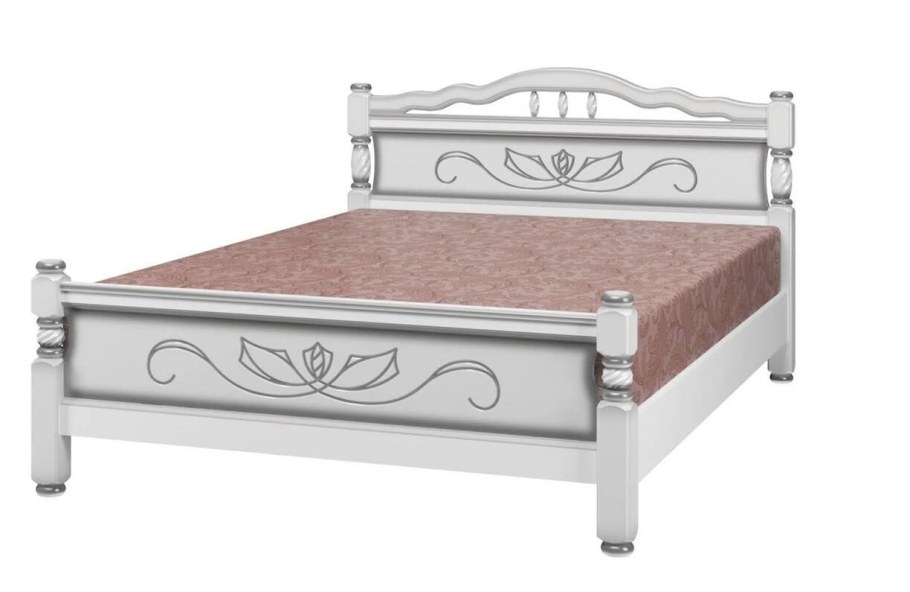 Кровать Вероника дуб белый Браво мебель