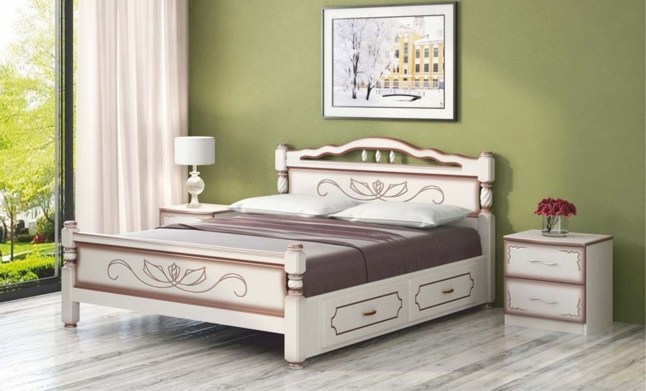 Спальный гарнитур Палермо белый глянец