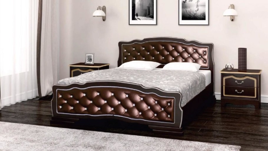 Кровать Карина 1 орех Браво мебель