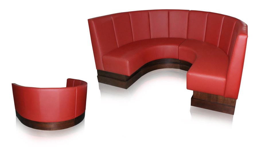 Полукруглые диваны для кафе