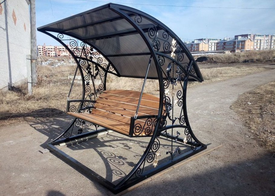 Садовая качеля своими руками из металла чертежи