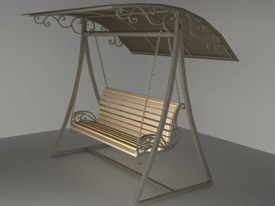 Садовая качеля из труб