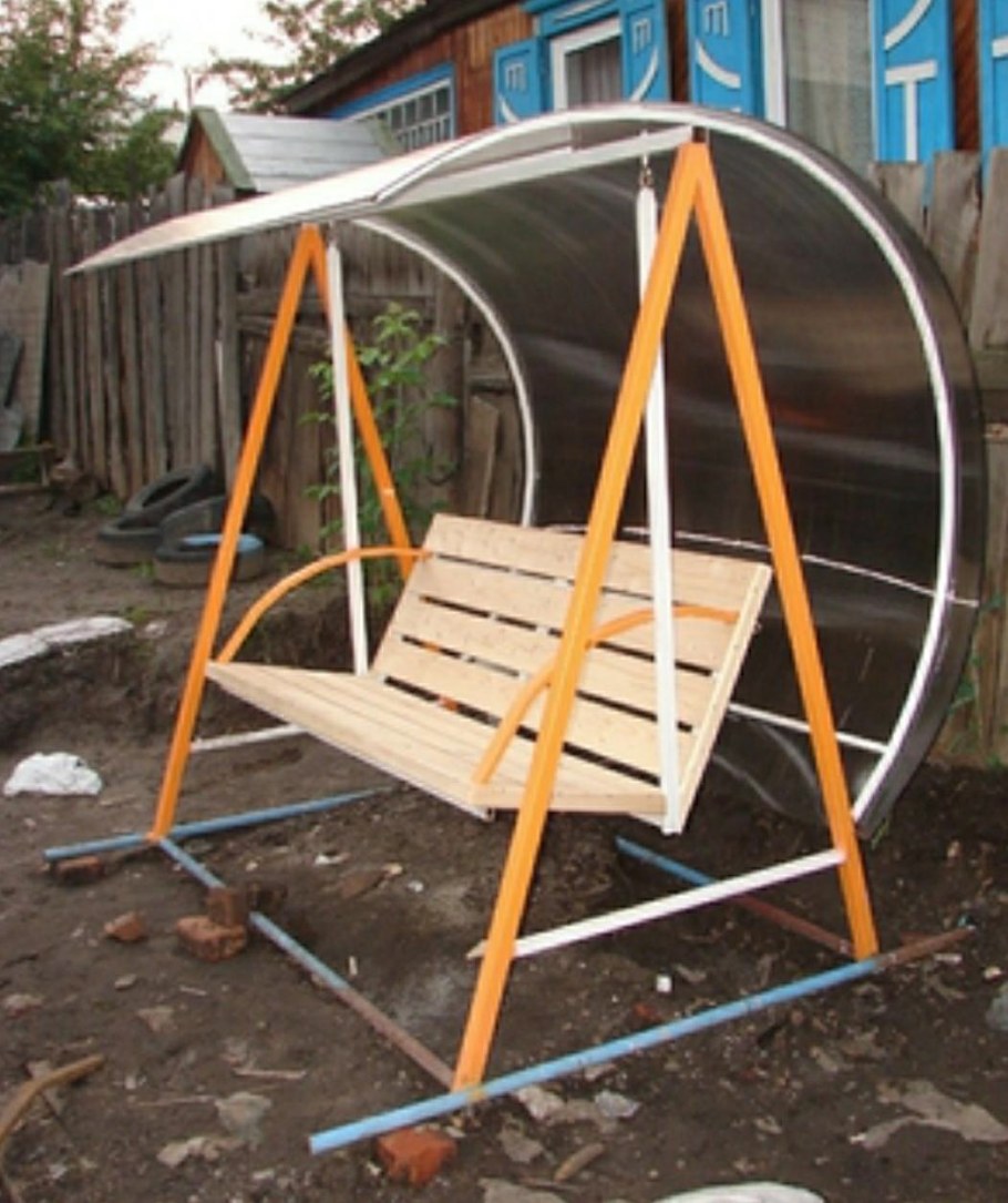 Качели дачные металлические