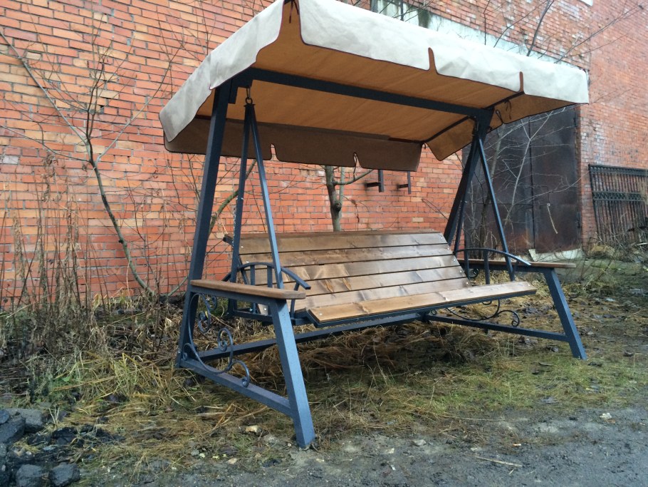 Качели садовые из металла