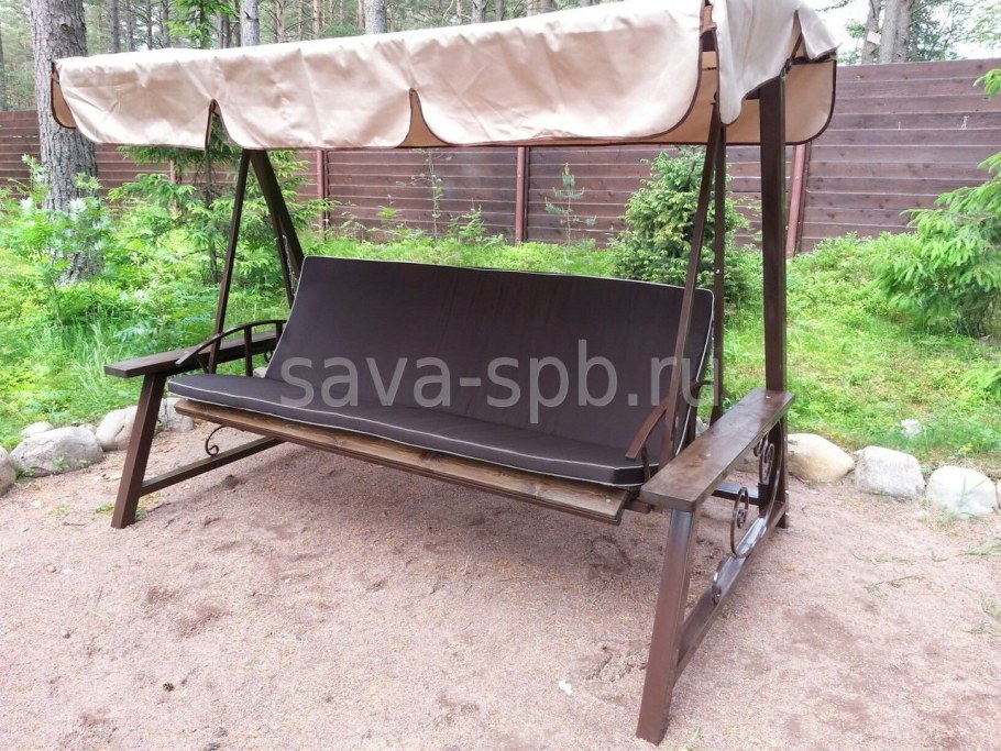 Садовая качеля из металла