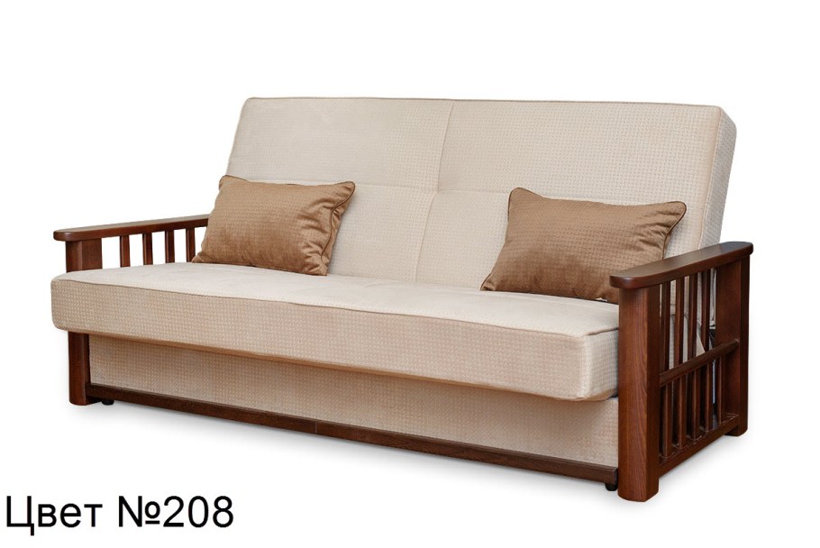 Диван Барри с деревянными подлокотниками 2,20*1,05
