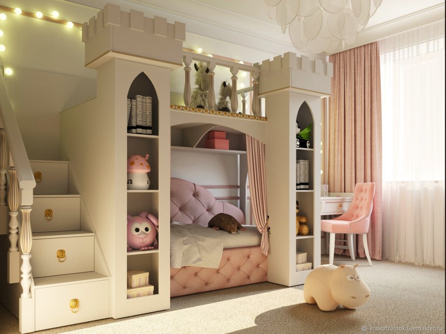 Двухъярусная кровать с горкой