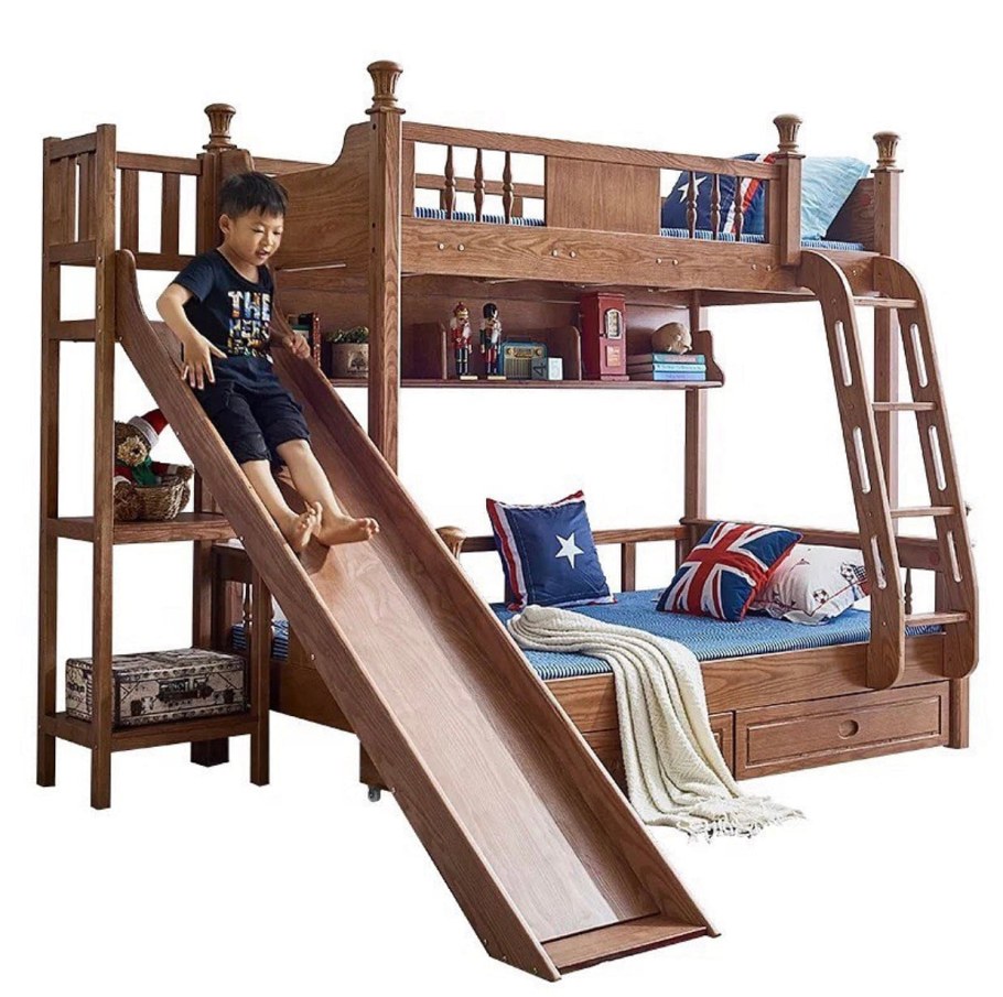 Двухъярусная кровать с горкой
