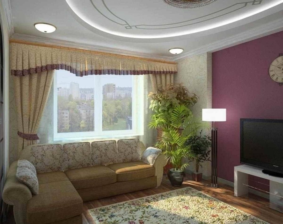 Интерьер гостинной 18кв м