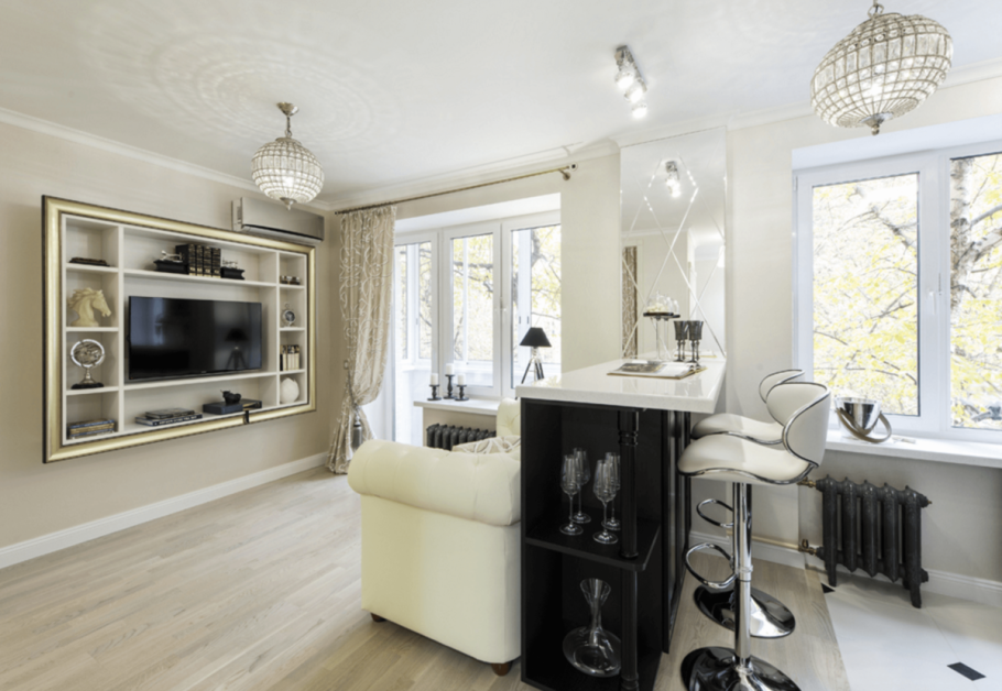 Гостиная Неоклассика 17 кв м