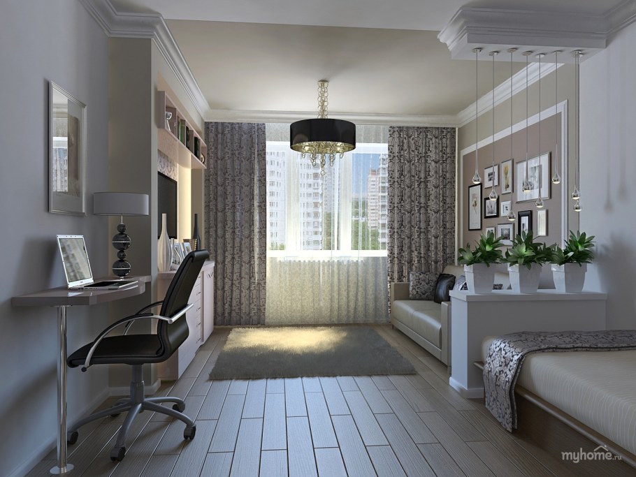 Интерьер гостинной 18кв м