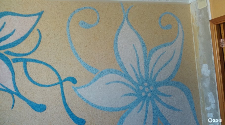 Геометрический рисунок жидкими обоями