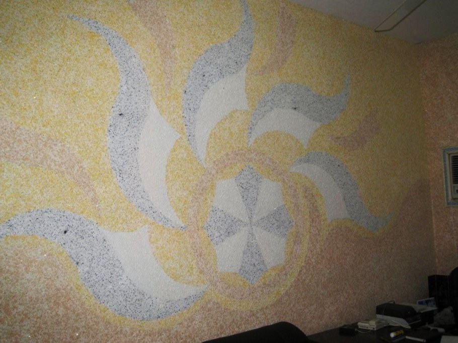 Жидкие обои цветы