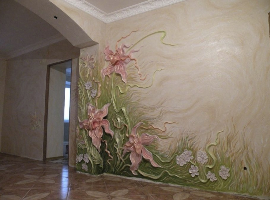 Волны из жидких обоев