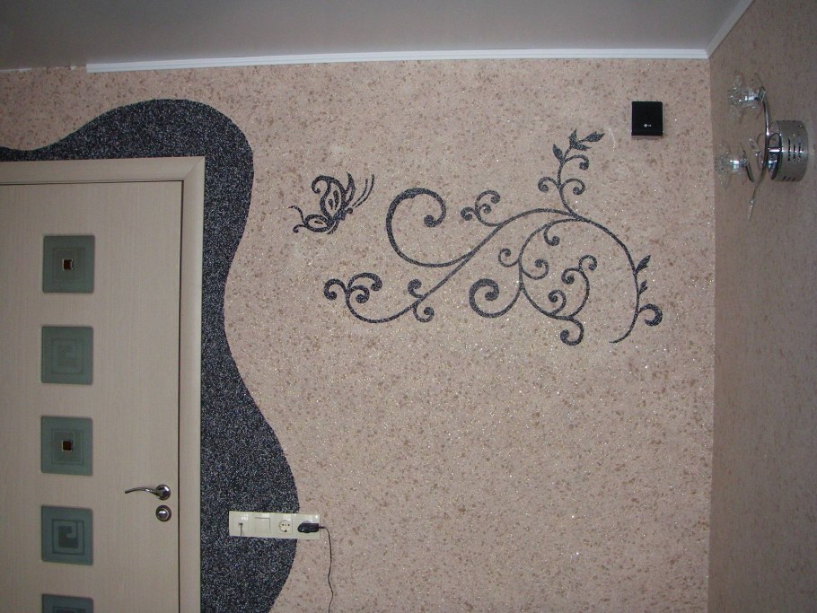 Идеи рисунков из жидких обоев