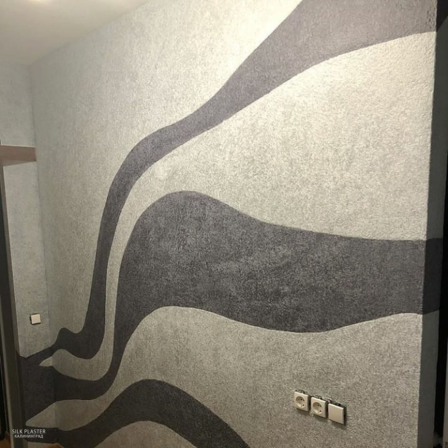 Сочетание жидких обоев