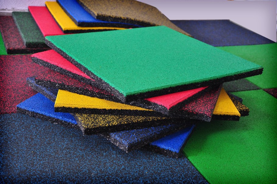 Резиновая плитка 500х500х20 зеленый