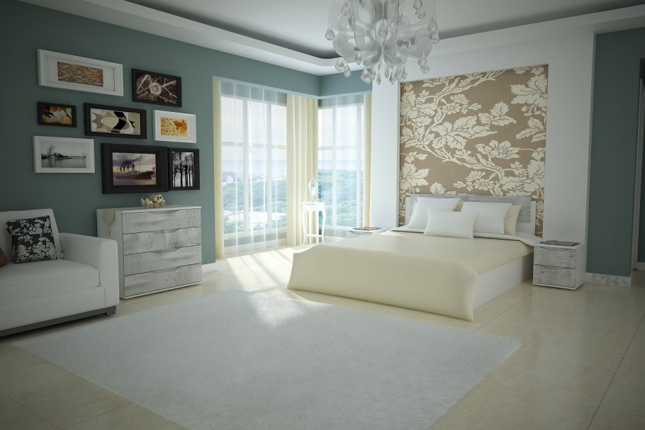 Мебель цвета капучино в спальне