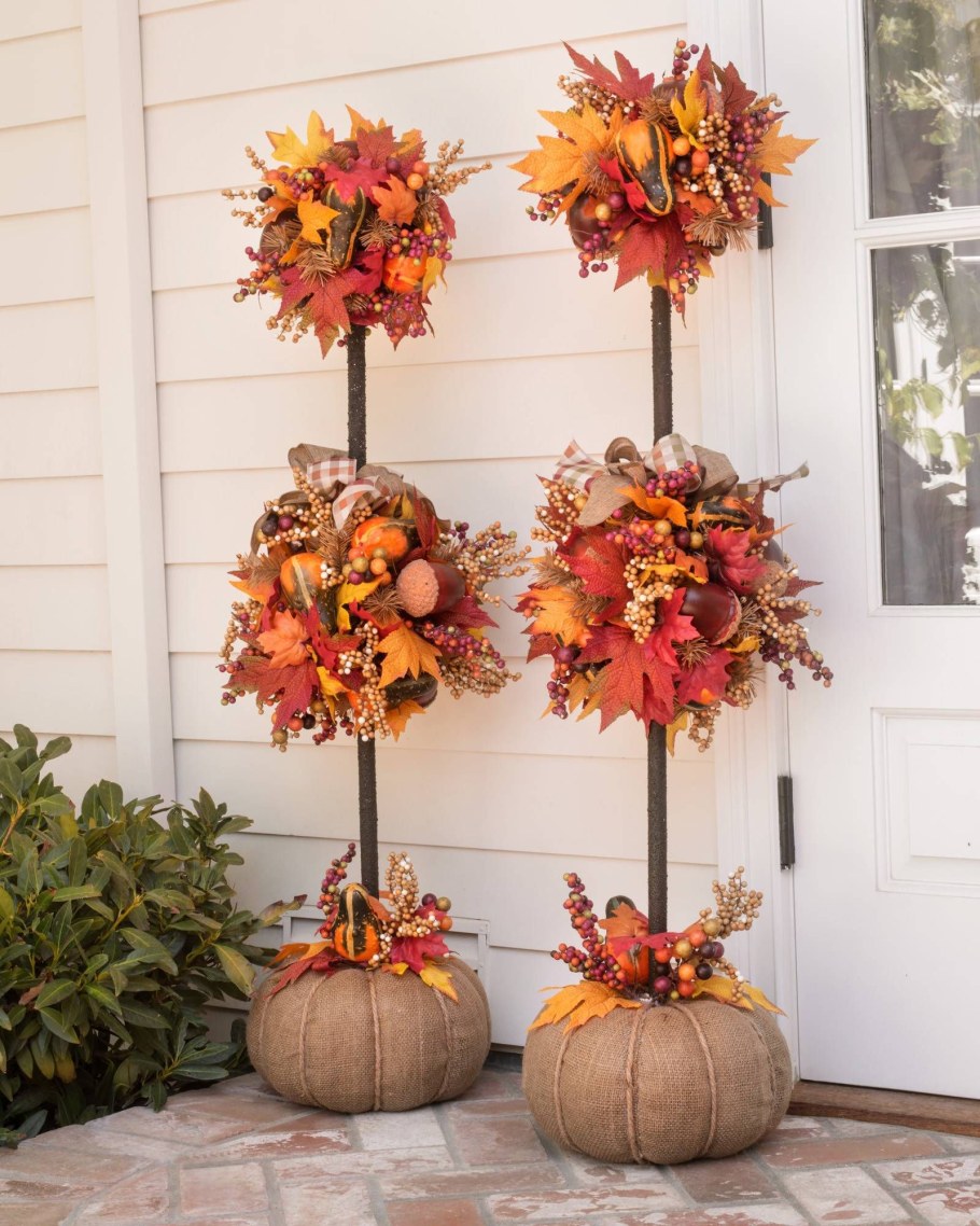 Осенний декор подсвечника