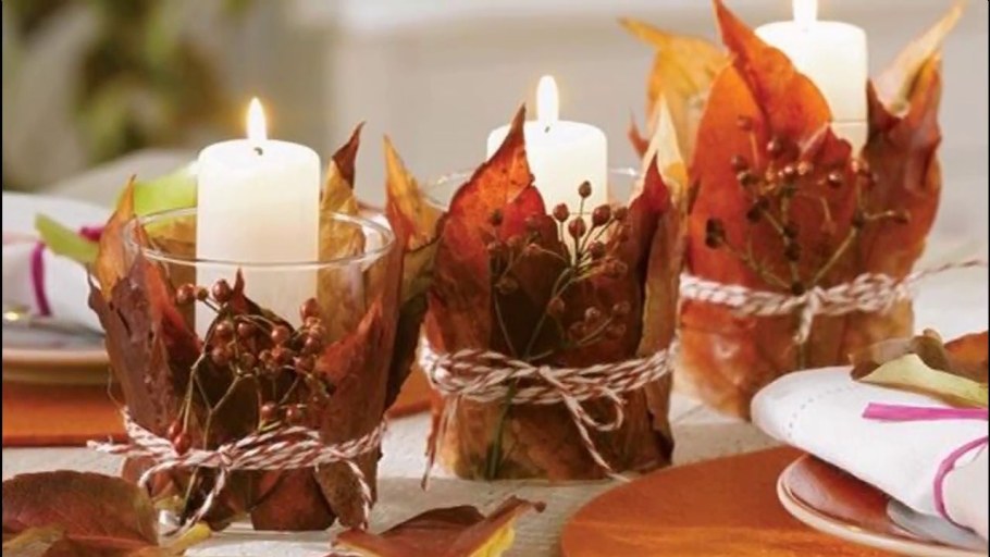 Осеннее украшение стола