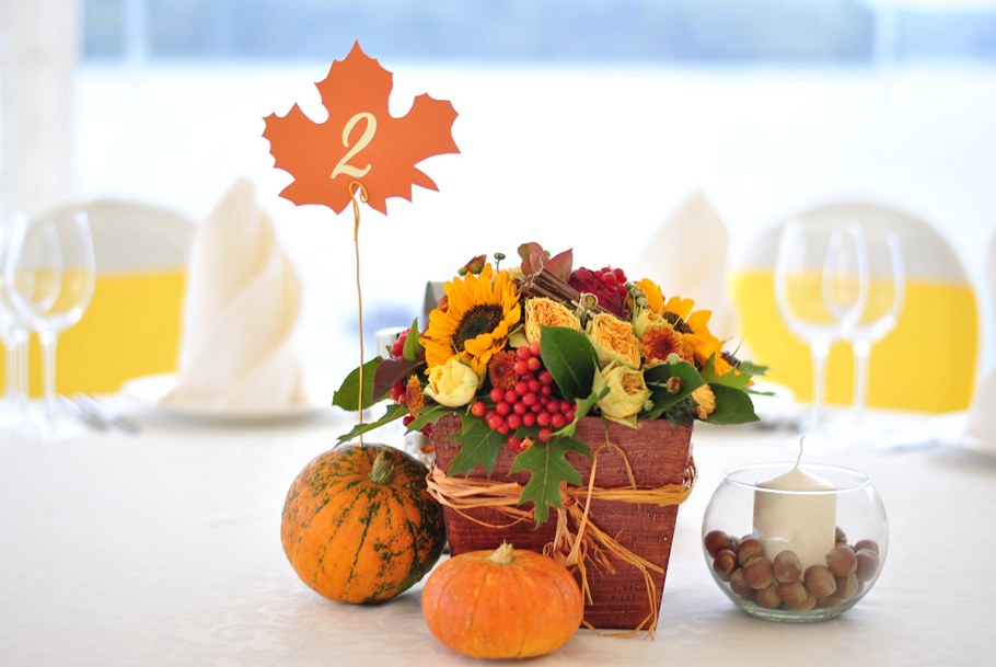 Праздник осени украшение стола
