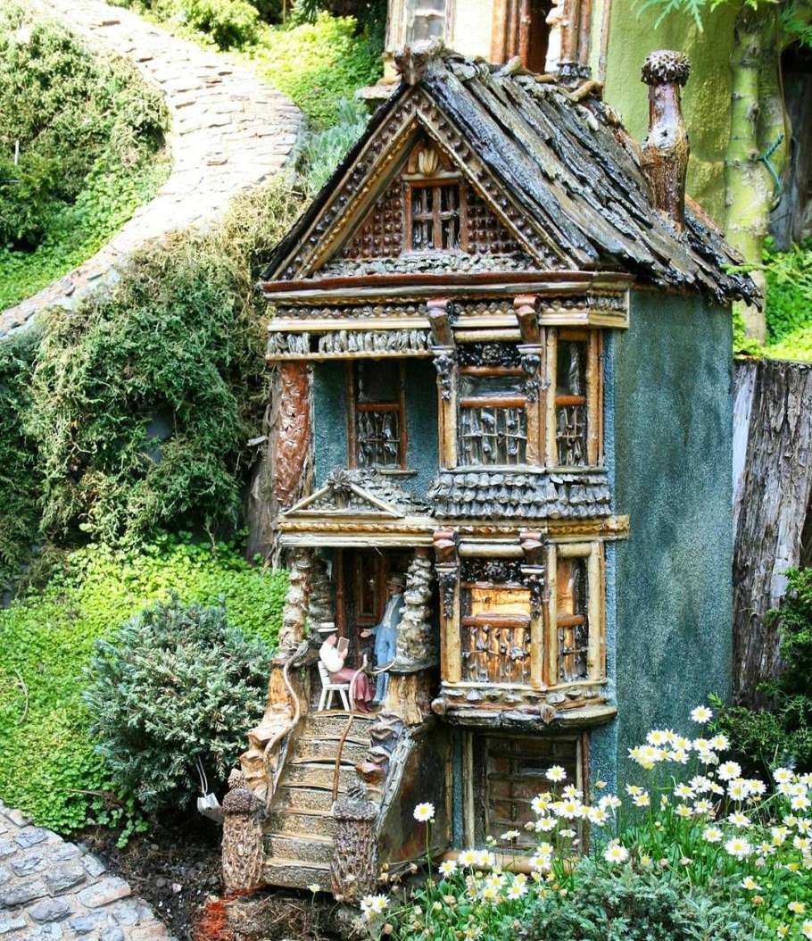 Домики из камней для сада