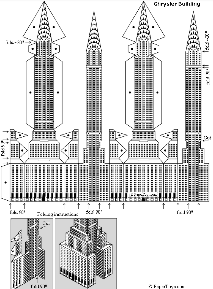 Крайслер Билдинг paper model