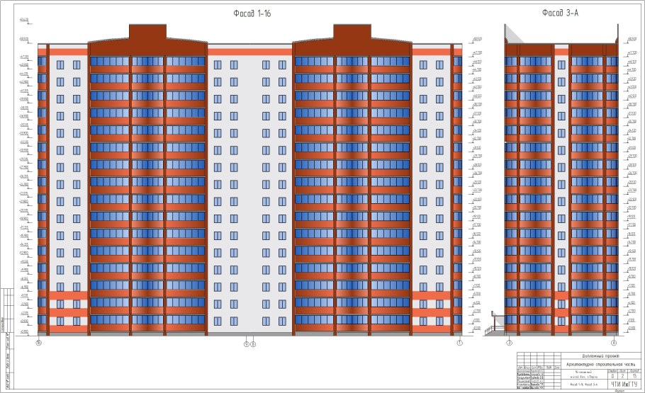 Развёртка многоетажного дома