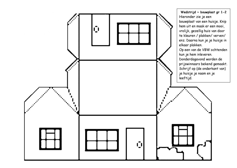 Дом из бумаги шаблон
