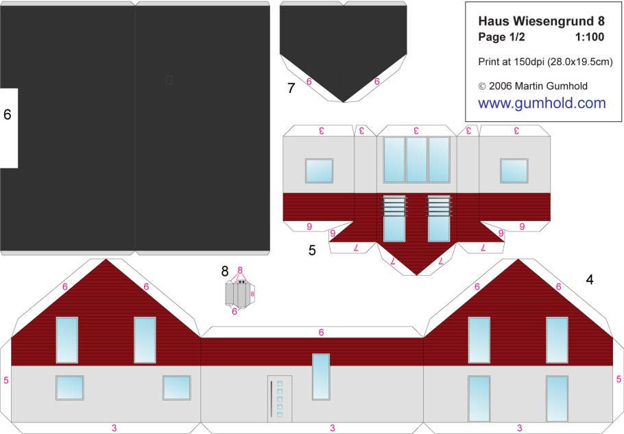 Бумажные макеты домов