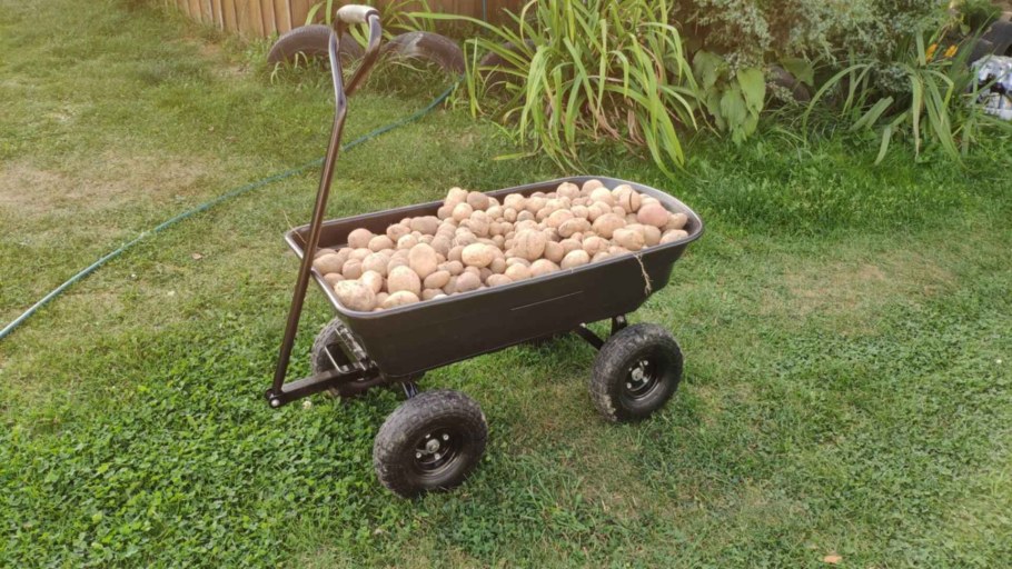 Садовая тележка на 4 колесах