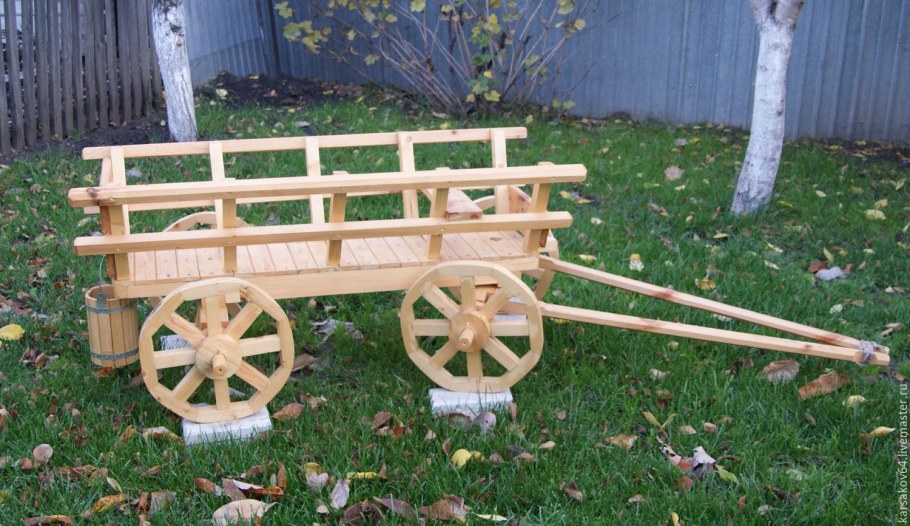 Телега для дачи декоративная