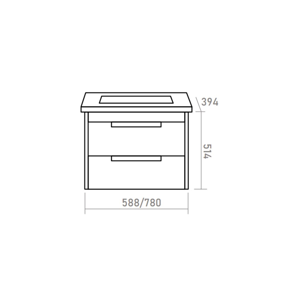Тумба с раковиной Santar Муза 85