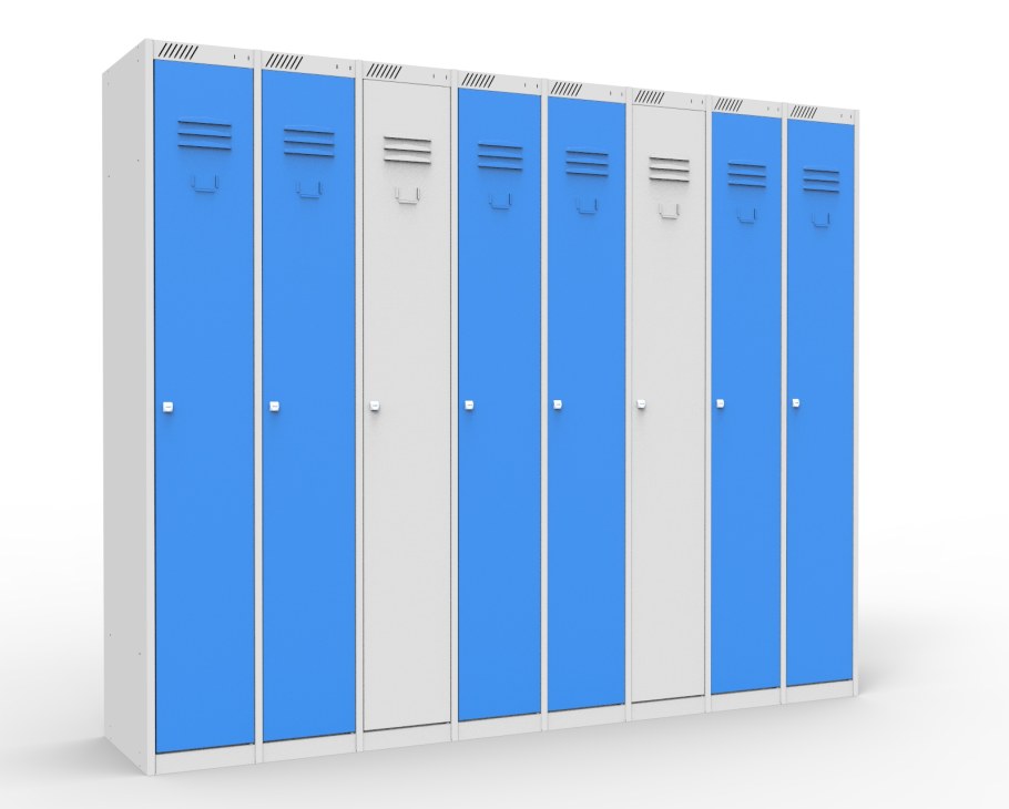 Шкаф для раздевалок модель Промет 4 секционный