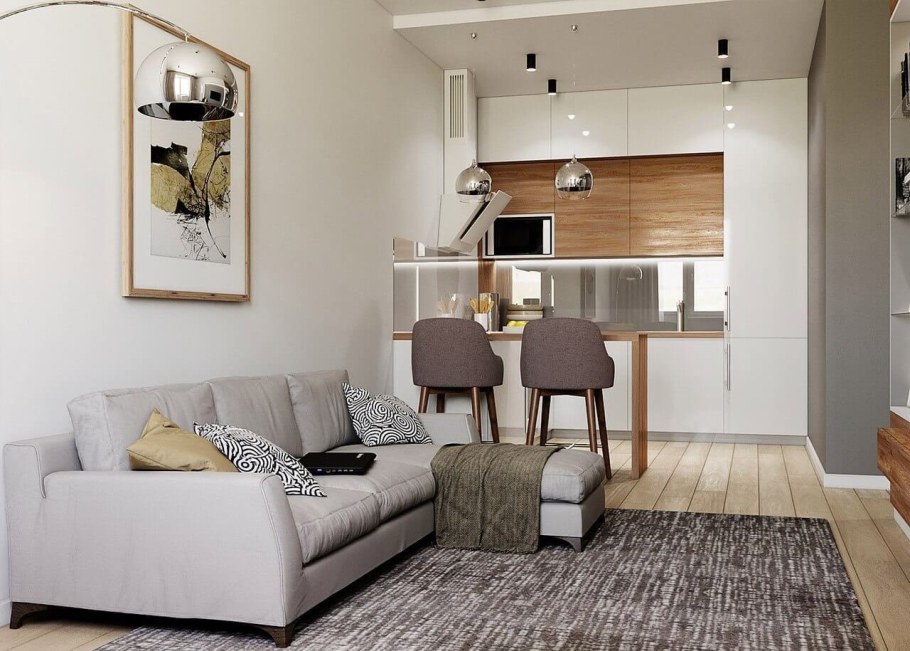 Интерьер студии 30 кв.м