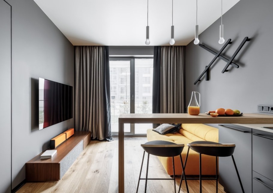 Планировка студии 27 м2 Инсити