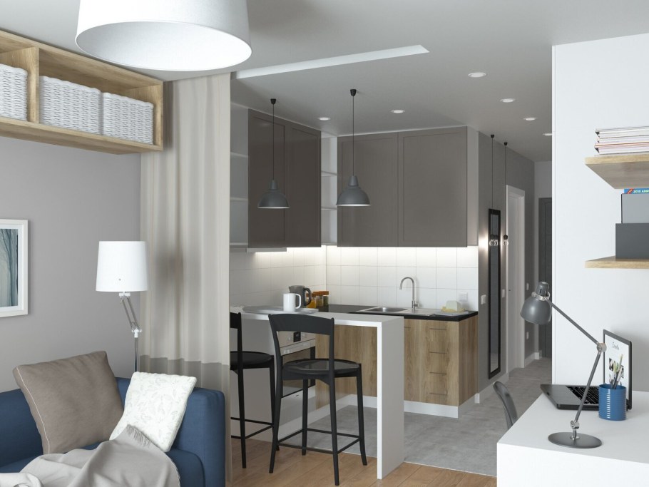 Интерьер гостинки 14 кв.м