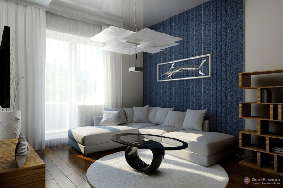 Дизайн гостиной в доме корабль