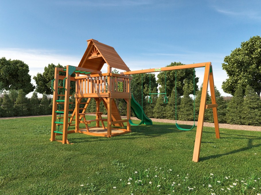 Деревянная площадка для детей