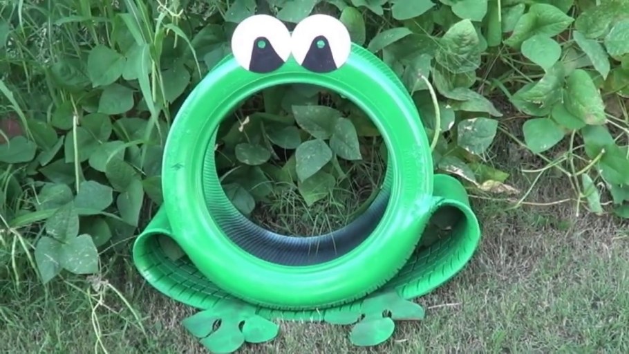 Фигуры из шин для сада
