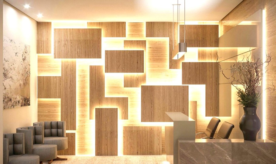 Гостиная с 3д панелями