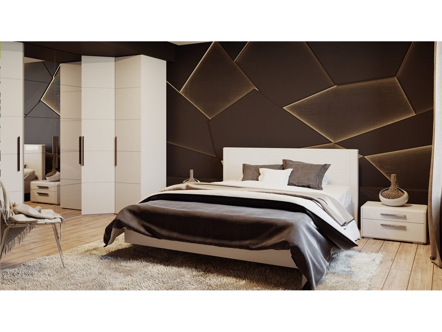 Спальня Наоми ТРИЯ В белом глянце