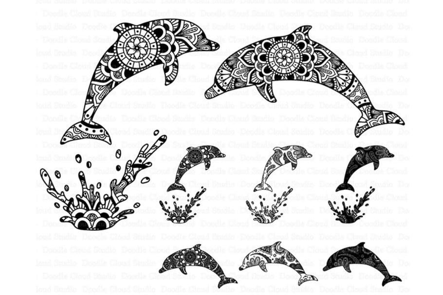Дельфины орнамент