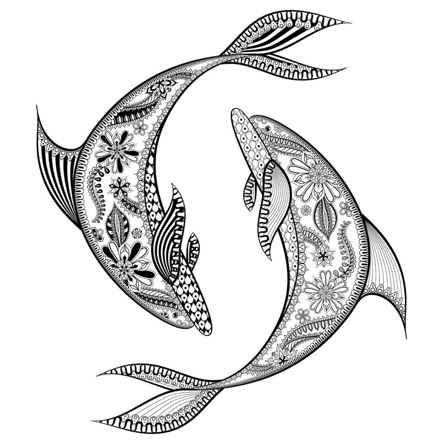 Дельфины стилизованные