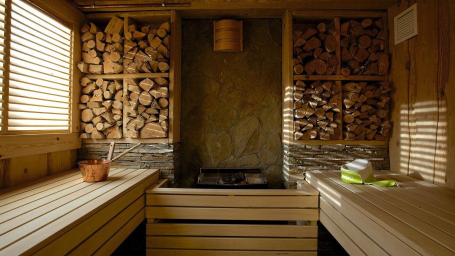 Декор бани внутри