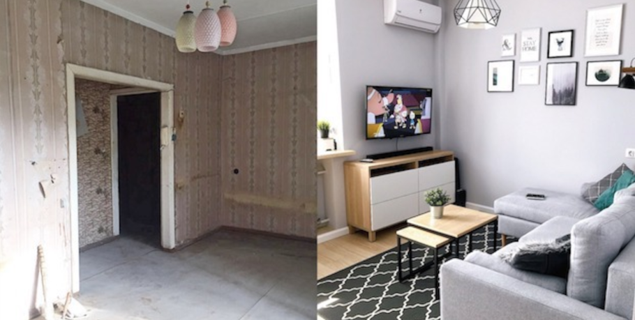 Интерьер хрущевки до и после