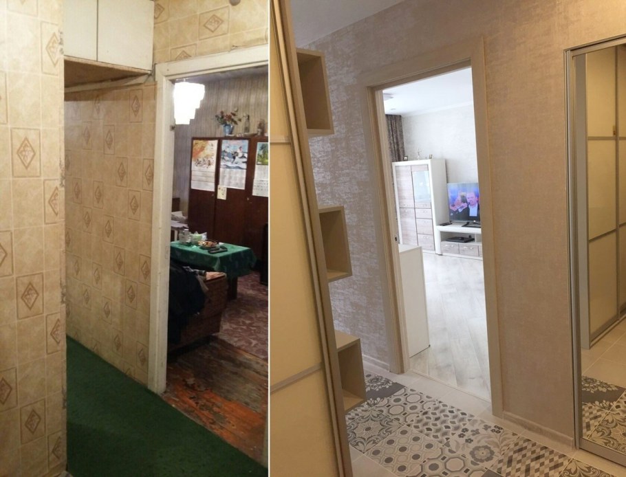 Хрущевка до и после